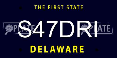 S47DRI Delaware License Plate
