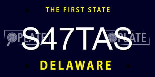 S47TAS Delaware License Plate
