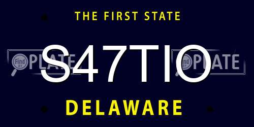 S47TIO Delaware License Plate