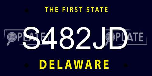 S482JD Delaware License Plate