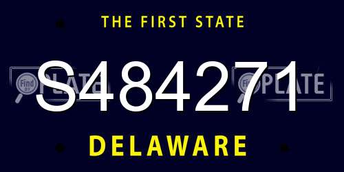 S484271 Delaware License Plate