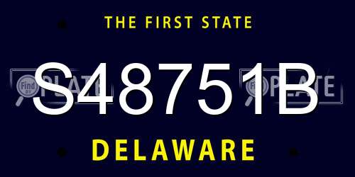 S48751B Delaware License Plate
