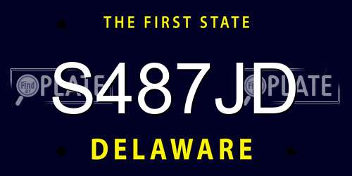 S487JD Delaware License Plate
