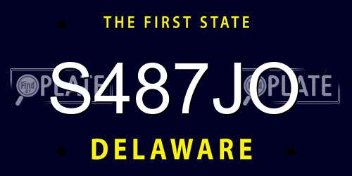 S487JO Delaware License Plate