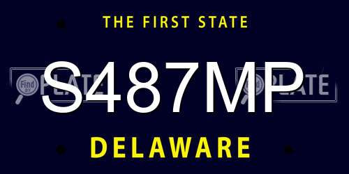 S487MP Delaware License Plate
