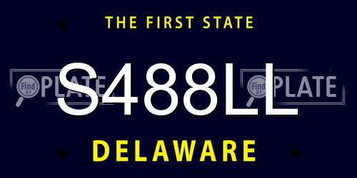 S488LL Delaware License Plate