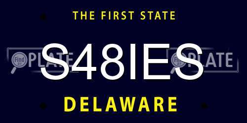S48IES Delaware License Plate