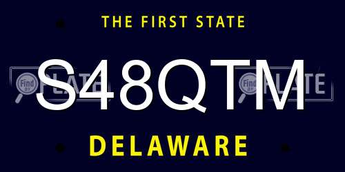 S48QTM Delaware License Plate