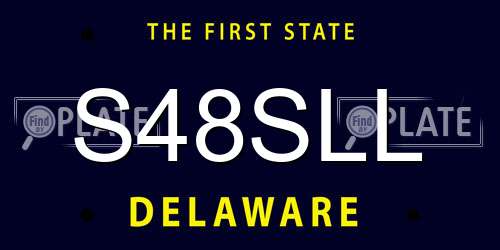 S48SLL Delaware License Plate