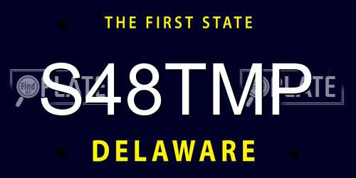 S48TMP Delaware License Plate