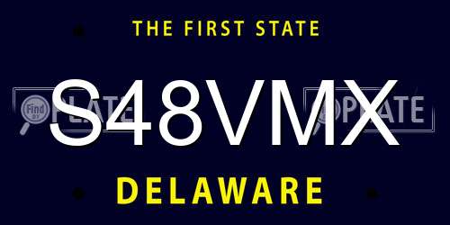 S48VMX Delaware License Plate