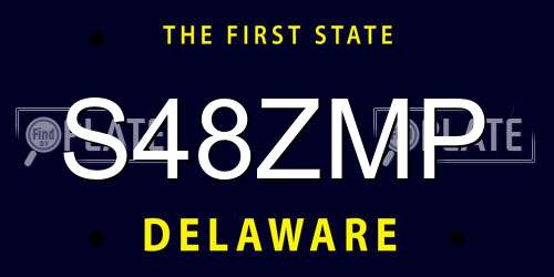 S48ZMP Delaware License Plate