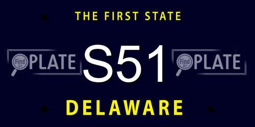 S51 Delaware License Plate
