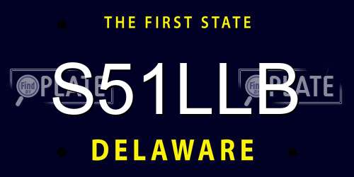 S51LLB Delaware License Plate