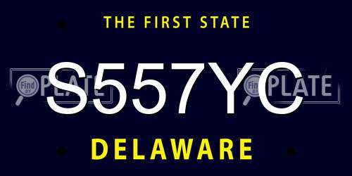 S557YC Delaware License Plate
