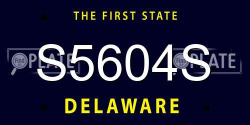 S5604S Delaware License Plate