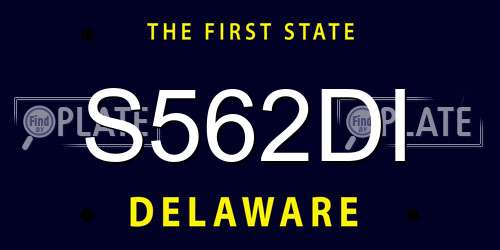 S562DI Delaware License Plate