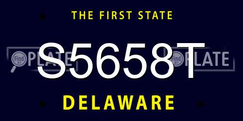 S5658T Delaware License Plate