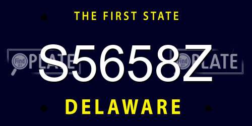S5658Z Delaware License Plate