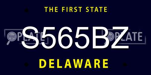 S565BZ Delaware License Plate
