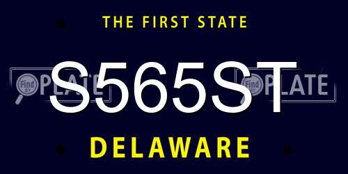 S565ST Delaware License Plate