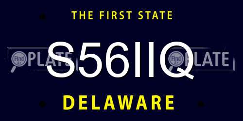 S56IIQ Delaware License Plate