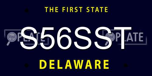 S56SST Delaware License Plate
