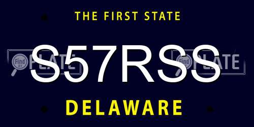 S57RSS Delaware License Plate