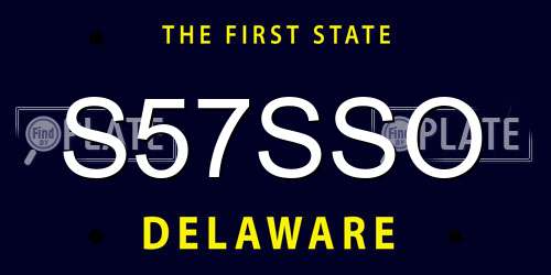 S57SSO Delaware License Plate