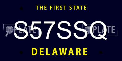 S57SSQ Delaware License Plate