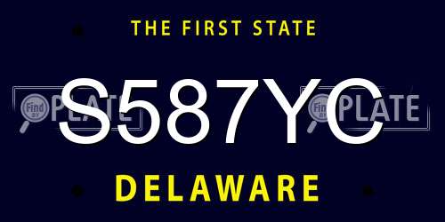 S587YC Delaware License Plate