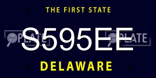 S595EE Delaware License Plate