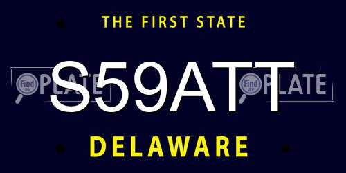 S59ATT Delaware License Plate