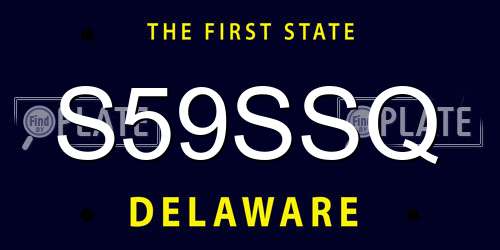 S59SSQ Delaware License Plate