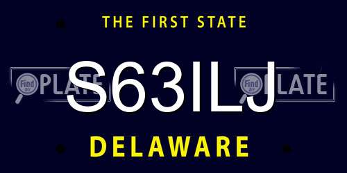 S63ILJ Delaware License Plate