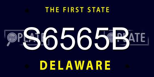 S6565B Delaware License Plate