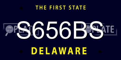 S656BS Delaware License Plate