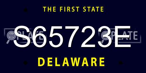 S65723E Delaware License Plate