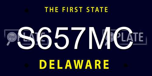 S657MC Delaware License Plate