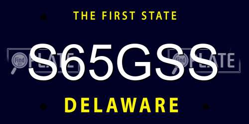 S65GSS Delaware License Plate