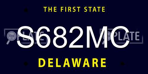 S682MC Delaware License Plate
