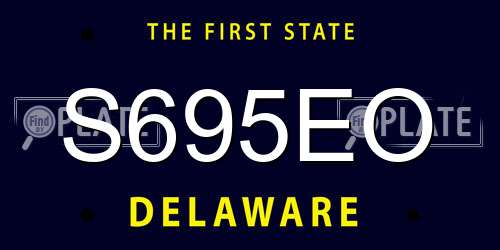 S695EO Delaware License Plate