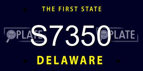 S7350 Delaware License Plate