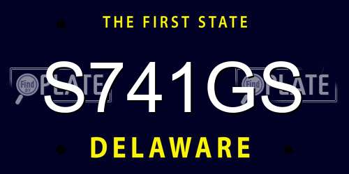 S741GS Delaware License Plate