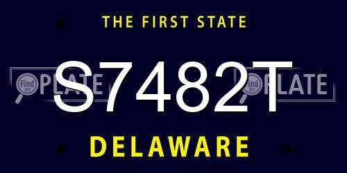 S7482T Delaware License Plate