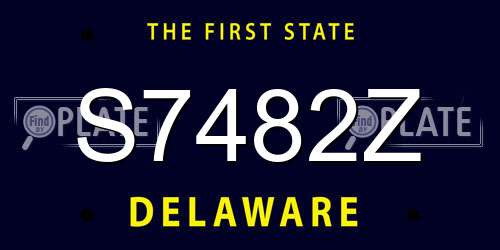 S7482Z Delaware License Plate