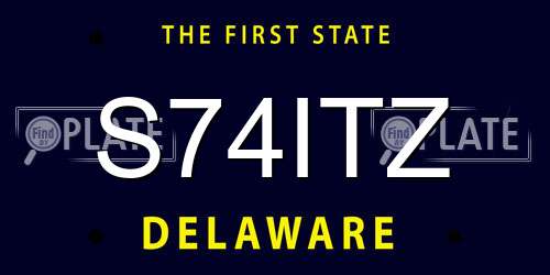 S74ITZ Delaware License Plate