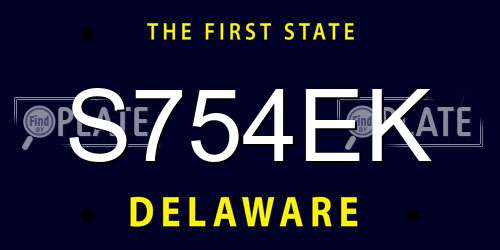 S754EK Delaware License Plate