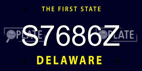 S7686Z Delaware License Plate