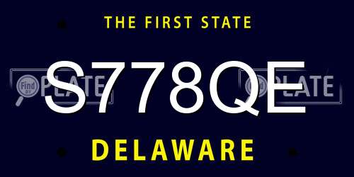 S778QE Delaware License Plate